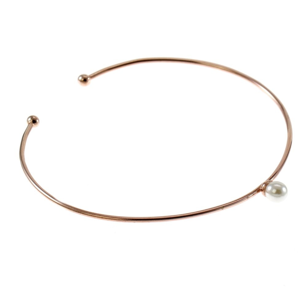 Bratara IJOO, fixa, din argint 925 placat cu aur - Simulated Pearl