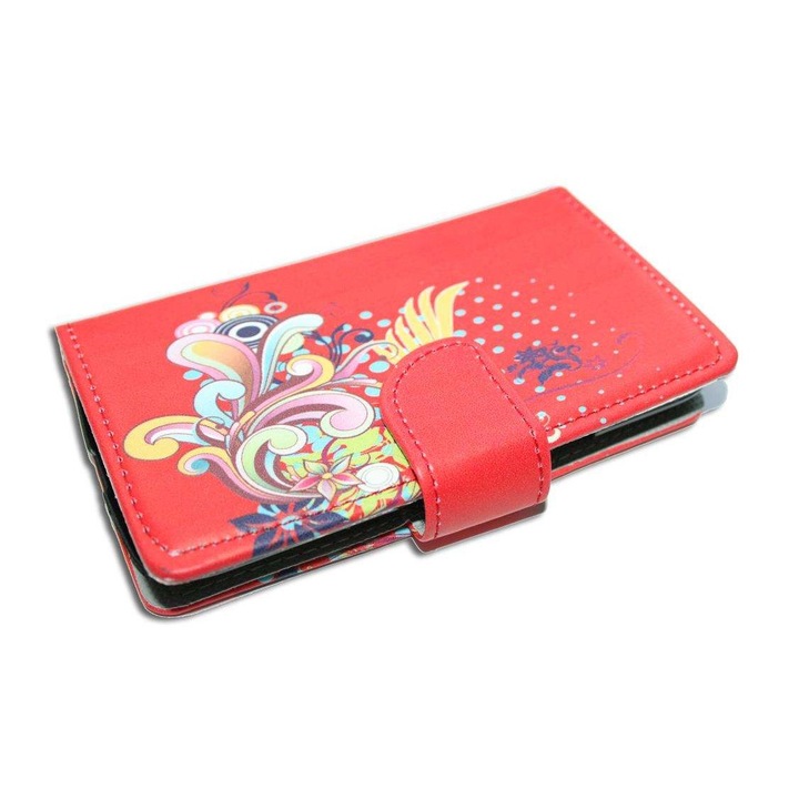 Калъф Съвместим с Samsung Galaxy Core Plus G3500, книга, най-добрите цветя, еко кожа, червен