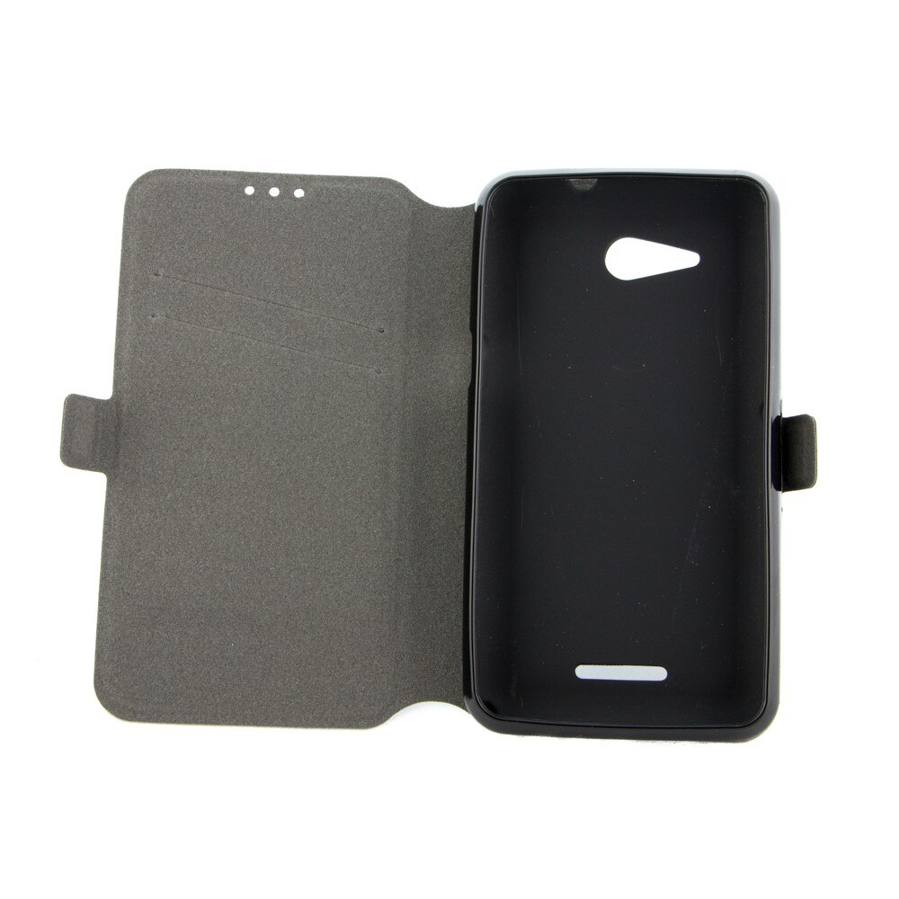 Husa Sony Ericsson Xperia E4G, Pocket Book, piele eco, negru