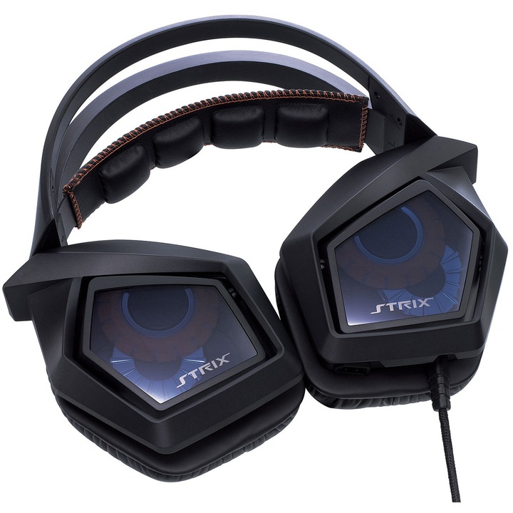 Слушалки Gaming ASUS ROG Strix 7.1 - True 7.1 Surround, Микрифон, Черни