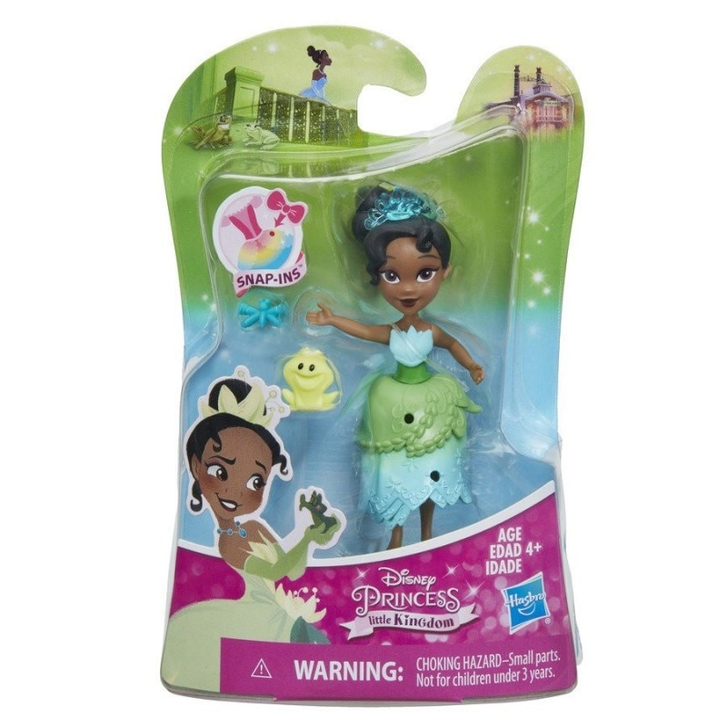 Figurina Hasbro, Printesa Tiana, Papusa Mini Disney, Negru/Verde