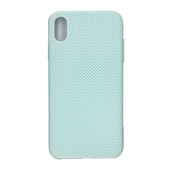 Husa din silicon cu perforatii, Eurocell, pentru iPhone XS Max, verde Husa din silicon cu perforatii, Eurocell, pentru iPhone XS Max, verde