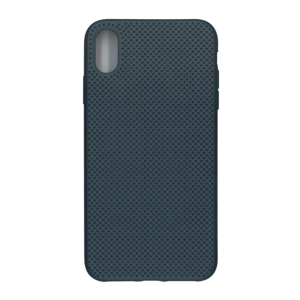 Husa din silicon cu perforatii, Eurocell, pentru iPhone XS Max, albastru