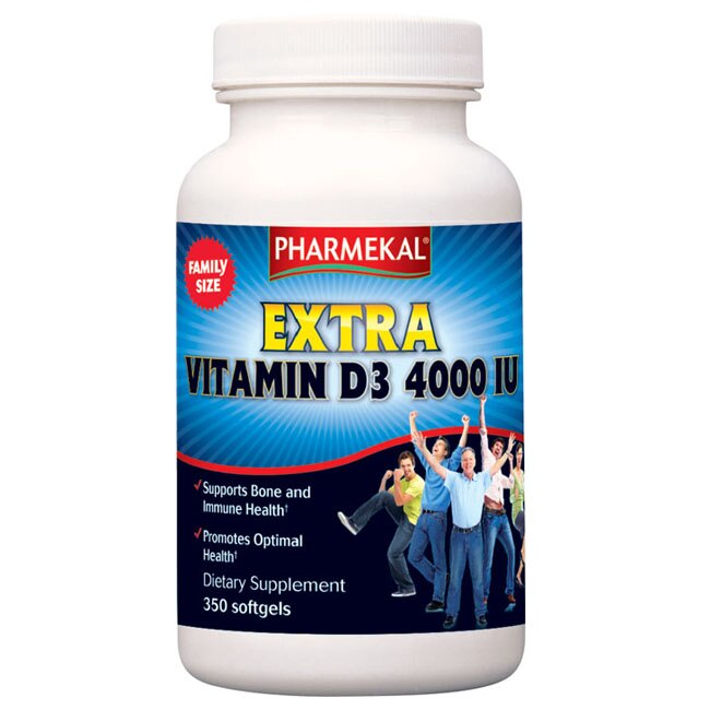 Extra Vitamina D3 4000 UI ,PHARMEKAL, 350 capsule,pachet economic