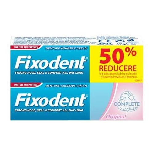 Pachet Fixodent Original, 47 + 47 g, P&G (50% reducere pentru al 2-lea produs)