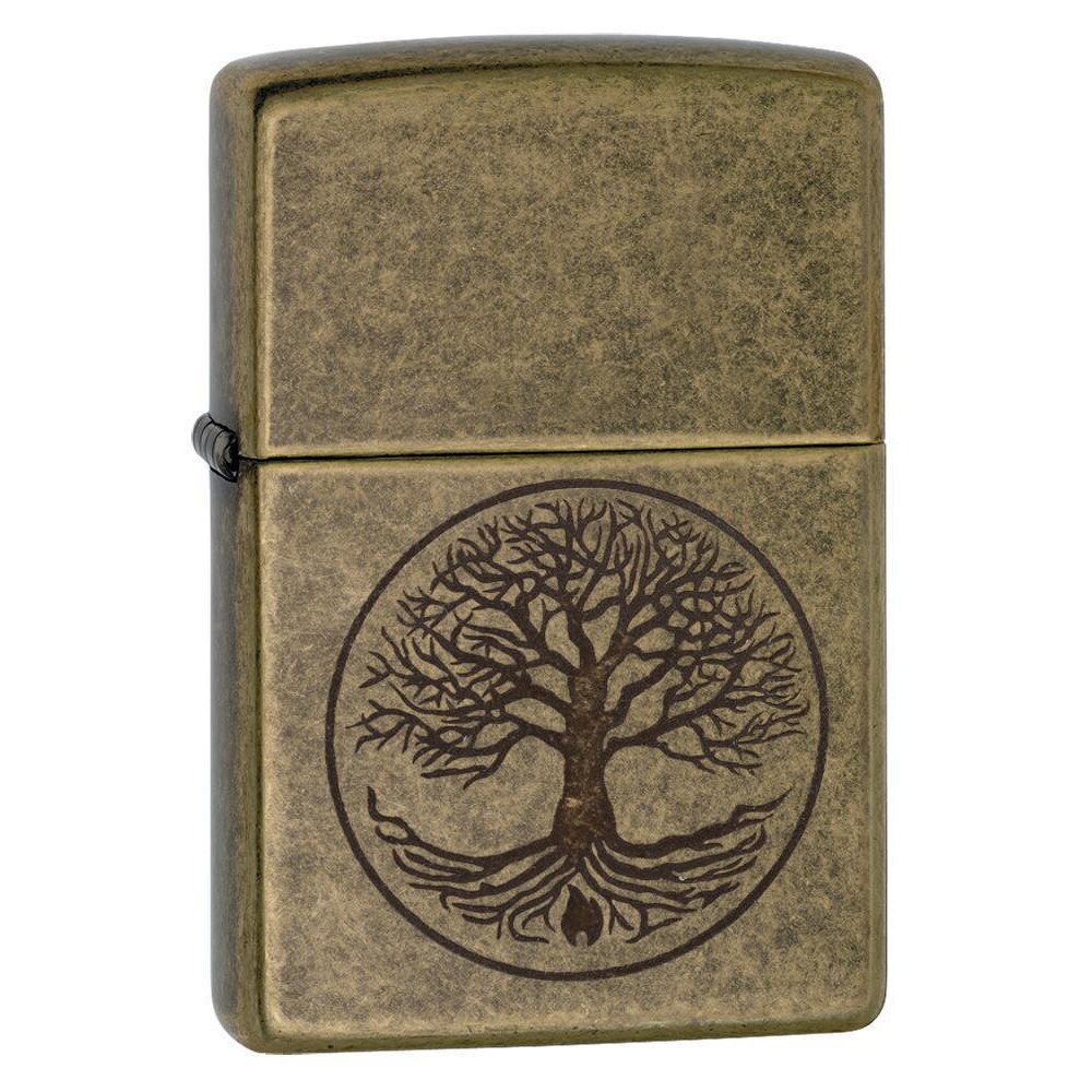 Bricheta Zippo Antique Brass Tree of Life