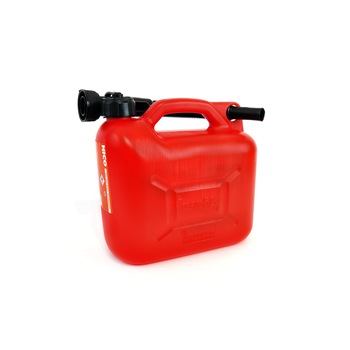 Canistra rosie din plastic pentru combustibil, capacitate 5 litri Canistra rosie din plastic pentru combustibil, capacitate 5 litri
