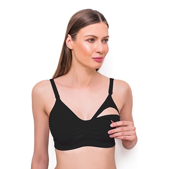 Sutien negru pentru alaptat cu ioni de argint 80-85D Sutien negru pentru alaptat cu ioni de argint 80-85D