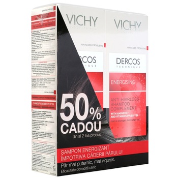 Pachet promo: 2 x Sampon Vichy Dercos Energising impotriva caderii parului, 2 x 200 ml Pachet promo: 2 x Sampon Vichy Dercos Energising impotriva caderii parului, 2 x 200 ml