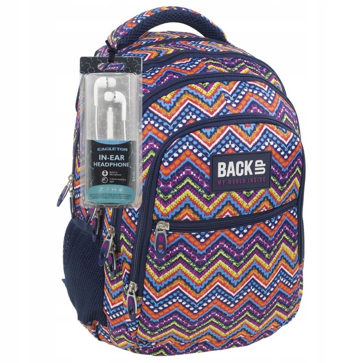 Ghiozdan Back Up Model B35+Casti Cadou