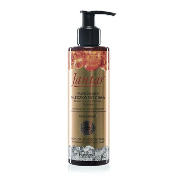 Lapte hidratant de corp cu esenta de Chihlimbar si Argint Jantar, 200 ml Lapte hidratant de corp cu esenta de Chihlimbar si Argint Jantar, 200 ml