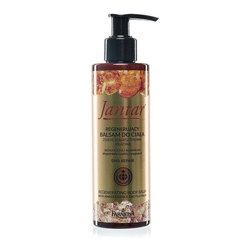 Balsam regenerant pentru corp cu esenta de chihlimbar si Platina „Jantar”, 200 ml Balsam regenerant pentru corp cu esenta de chihlimbar si Platina „Jantar”, 200 ml