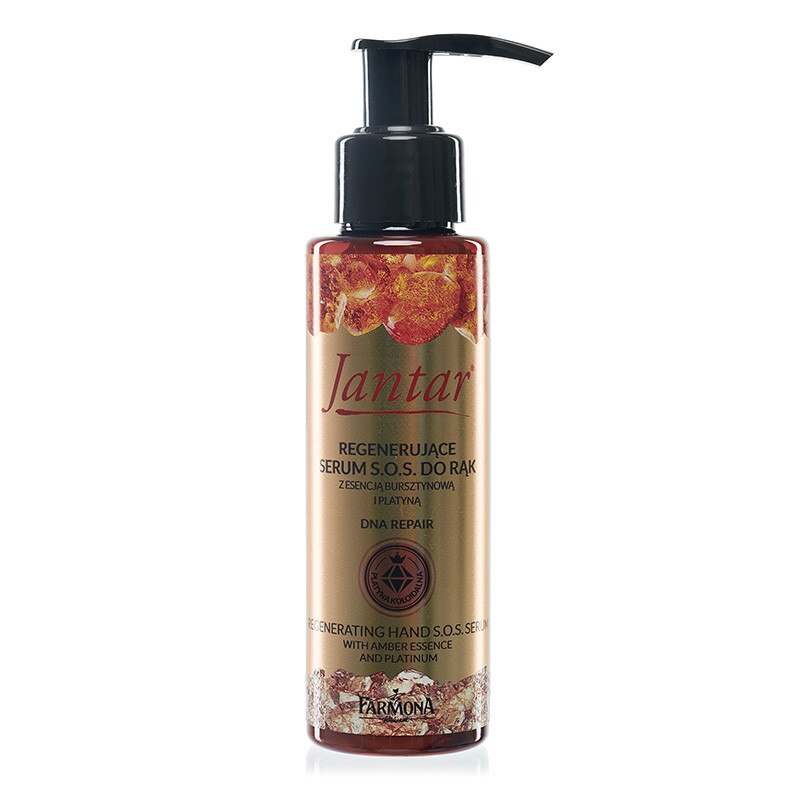 Ser regenerant pentru maini cu esenta de chihlimbar si Platina „Jantar”, 100 ml