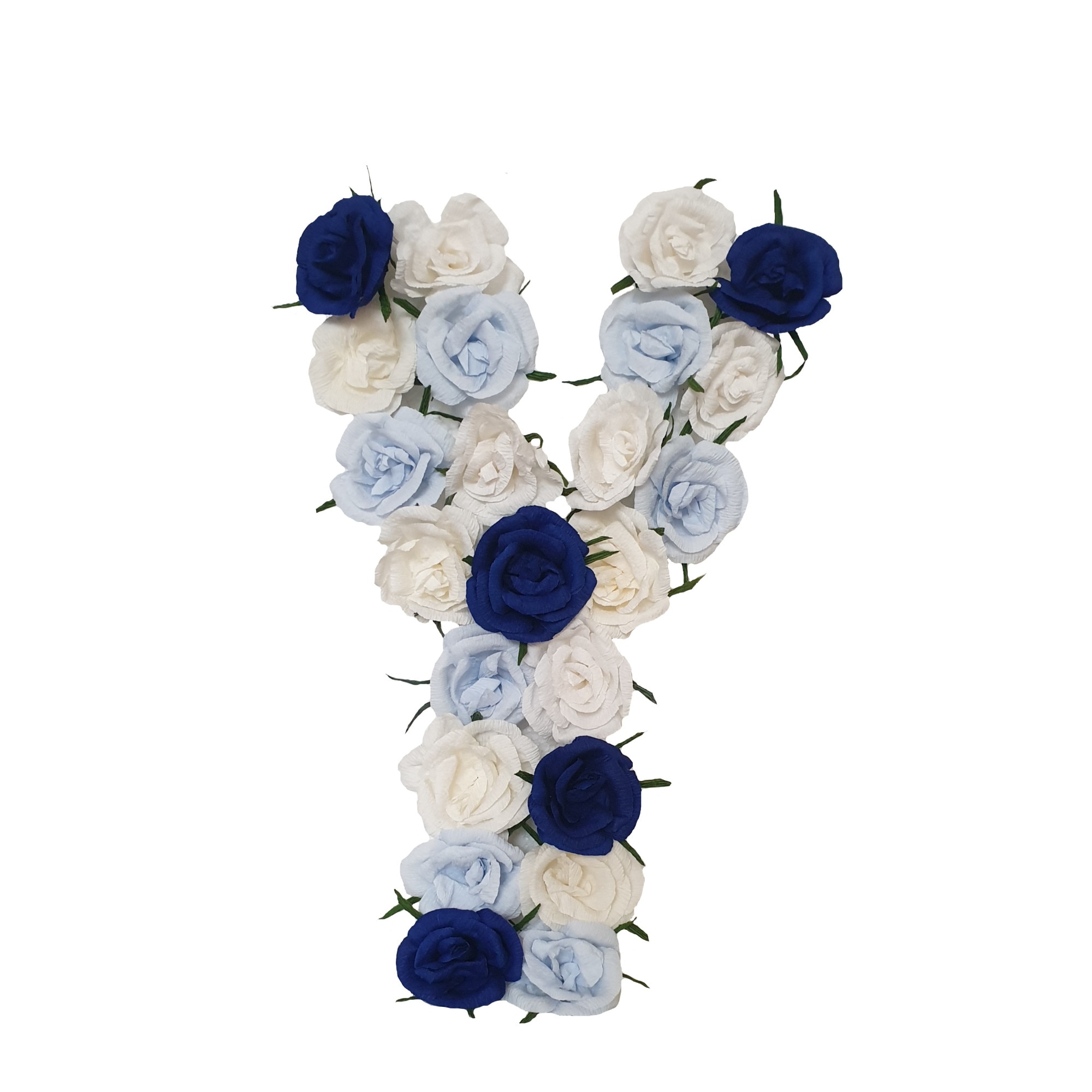 Litera volumetrica Y Handmade Minis Boutique, alb, bleu si bleumarin