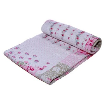 Cuvertura, de pat, iMK®, model floral, 150x200 cm Cuvertura, de pat, iMK®, model floral, 150x200 cm