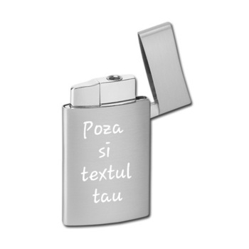 Bricheta metalica antivant polish gravata personalizata cu poza si textul tau Bricheta metalica antivant polish gravata personalizata cu poza si textul tau