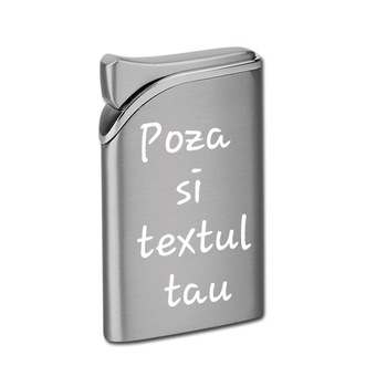 Bricheta metalica barbati polish gravata personalizata cu poza si textul tau Bricheta metalica barbati polish gravata personalizata cu poza si textul tau