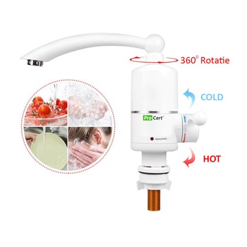 Robinet electric 3000W, temperatura reglabila, IPX4, protectie supraincalzire, ProCart® Robinet electric 3000W, temperatura reglabila, IPX4, protectie supraincalzire, ProCart®
