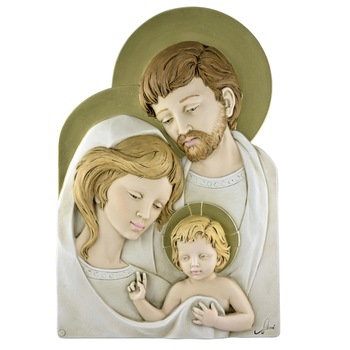 Icoana Italia lucrata in rasina - Sfanta Familie - Decupaj artistic, pictata manual Icoana Italia lucrata in rasina - Sfanta Familie - Decupaj artistic, pictata manual