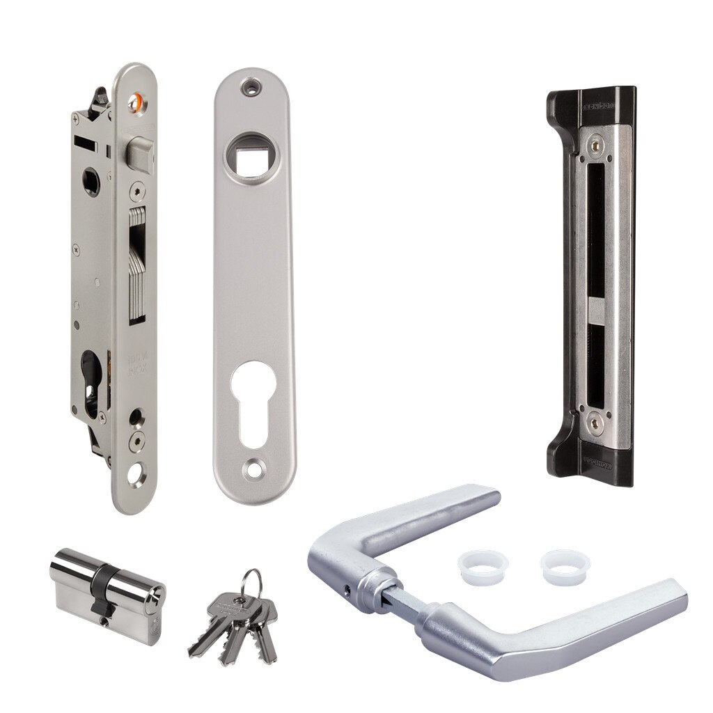 Kit complet incuietoare incastrabila Fortylock, Aluminiu, Profil 40 mm