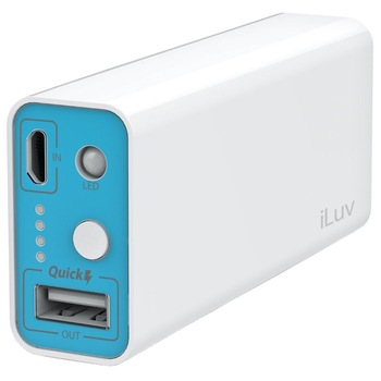 Acumulator extern iLuv, 5200 mAh, 1 port USB Acumulator extern iLuv, 5200 mAh, 1 port USB