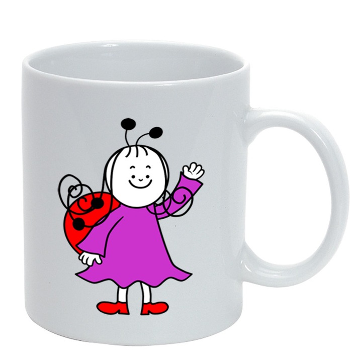 Cana personalizata 3 Bobita si Buburuza, ceramica, 330 ml