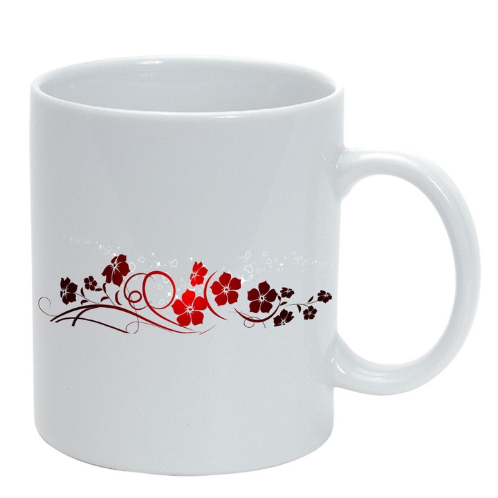 Cana personalizata Flower ,21, ceramica, 330 ml