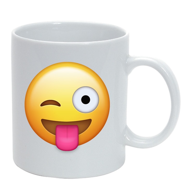 Cana personalizata Emoji ,34, ceramica, 330 ml