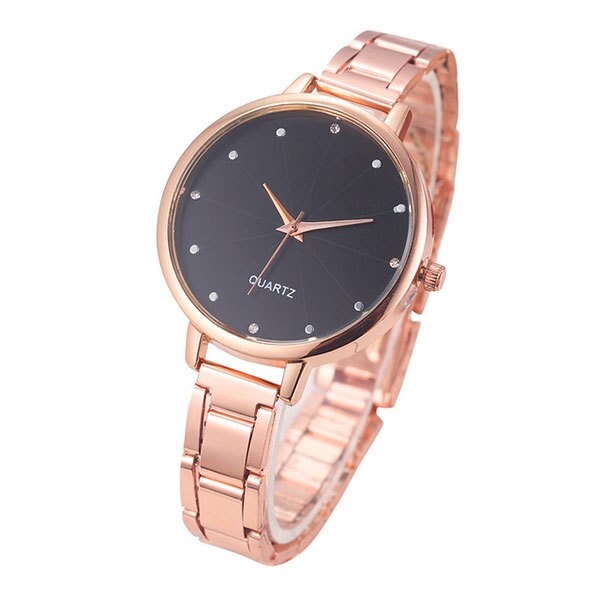 Ceas Dama Quartz Viser Casual Elegant Rosegold-negru, CP9699RNU, curea din metal (zale), afisaj analog