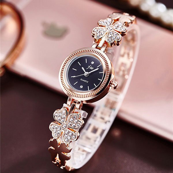 Ceas Dama Quartz jw Casual Elegant Rosegold-negru, CP9898RNU, curea din metal (zale), afisaj analog