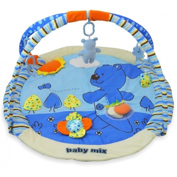 Covoras de joaca BabyMix Ursuletul vesel 3240C, Albastru Covoras de joaca BabyMix Ursuletul vesel 3240C, Albastru