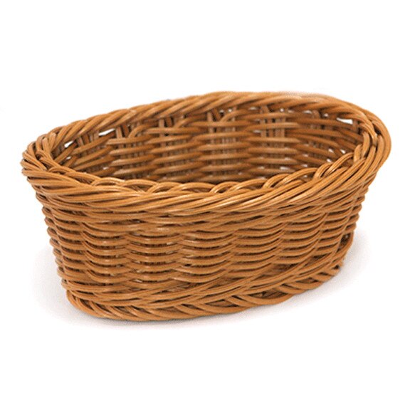 Cos RAKI servire paine ,fructe oval 20x13x8cm rezistent la apa se poate spala in masina de spalat vase culoare cafea