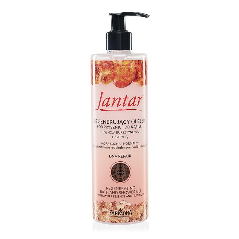 Gel regenerant de baie si de dus cu esenta de chihlimbar si Platina, 400 ml
