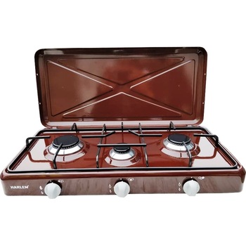 Aragaz emailat cu 3 ochiuri HARLEM® ,0,9 KW, 1,5 KW,1,9 KW, acasa si in excursie, Maron Aragaz emailat cu 3 ochiuri HARLEM® ,0,9 KW, 1,5 KW,1,9 KW, acasa si in excursie, Maron