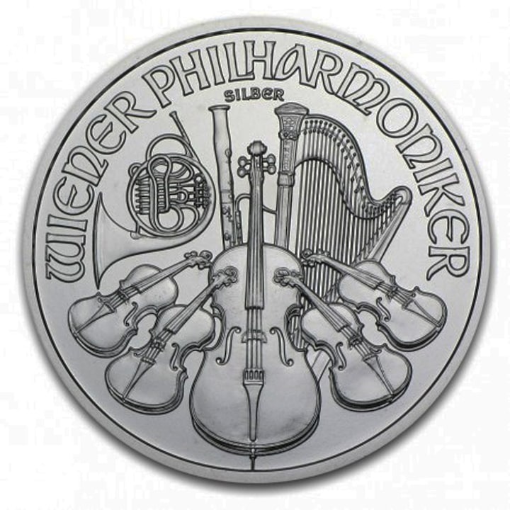Сребърна монета Виенска филхармония емисия 2019
