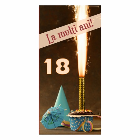 Felicitare Cu Buzunar 18 Ani Artificii Emag Ro