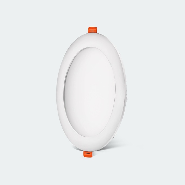 LED SMD Панел Luxmainer за вграждане, 12W, кръгъл ф170, топла светлина 3000K