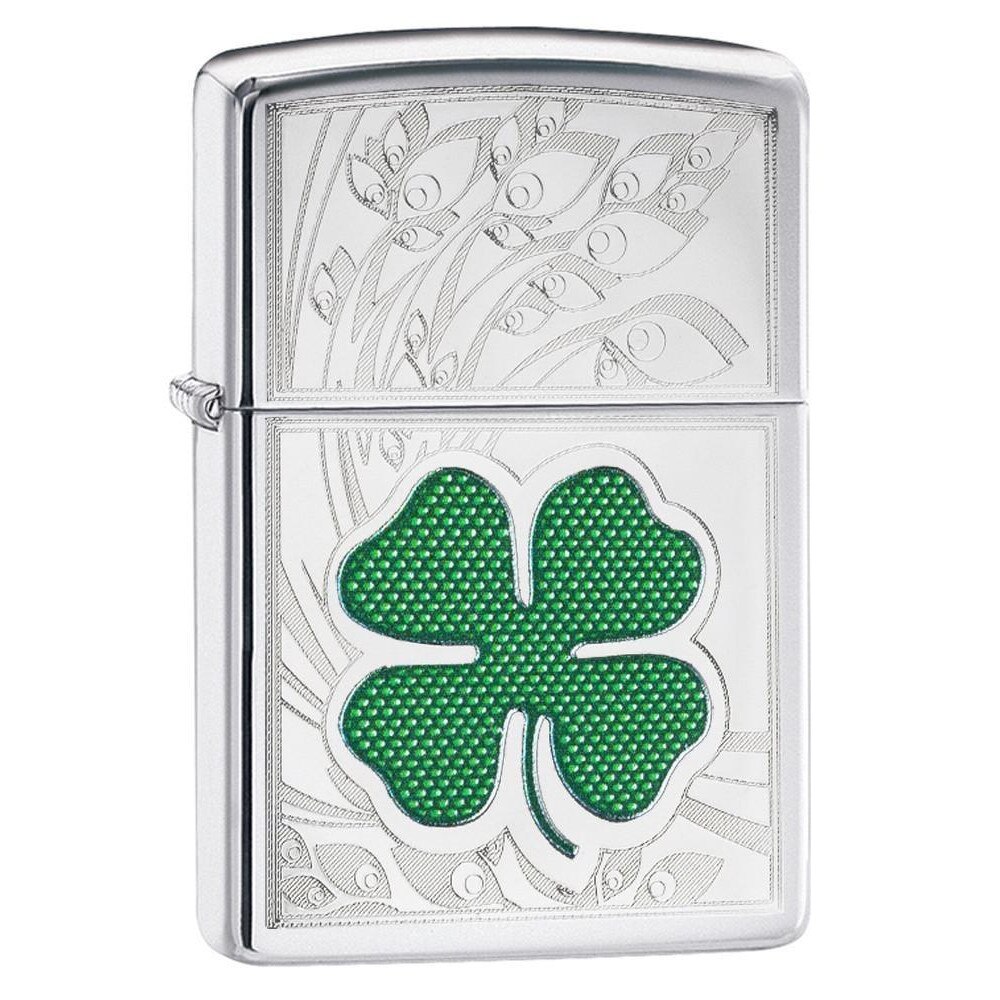 Bricheta Zippo Clover High Polish Chrome Design