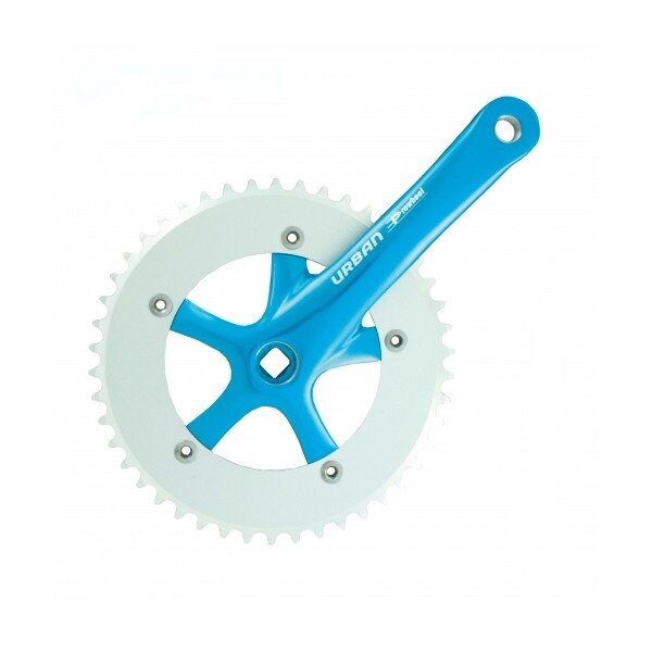 Pedalier aluminiu Prowheel 46TX1/8X165 culoare albastru