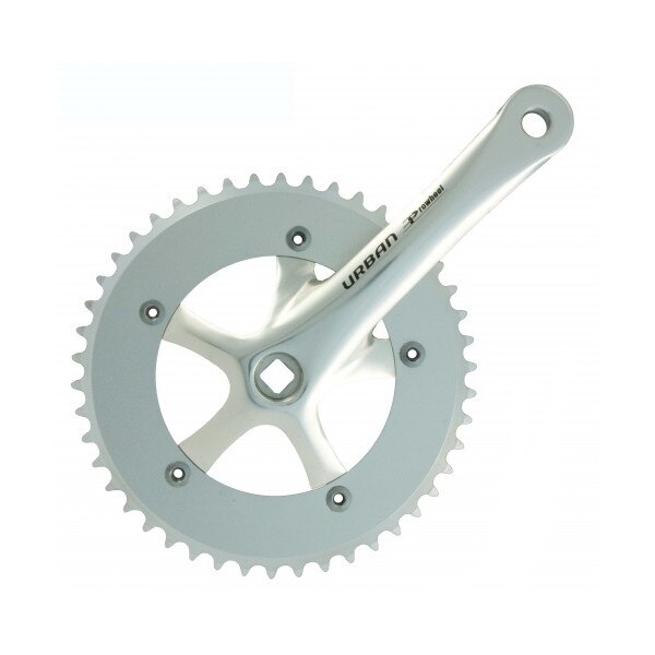 Pedalier aluminiu Prowheel 46TX1/8X165 culoare argintiu