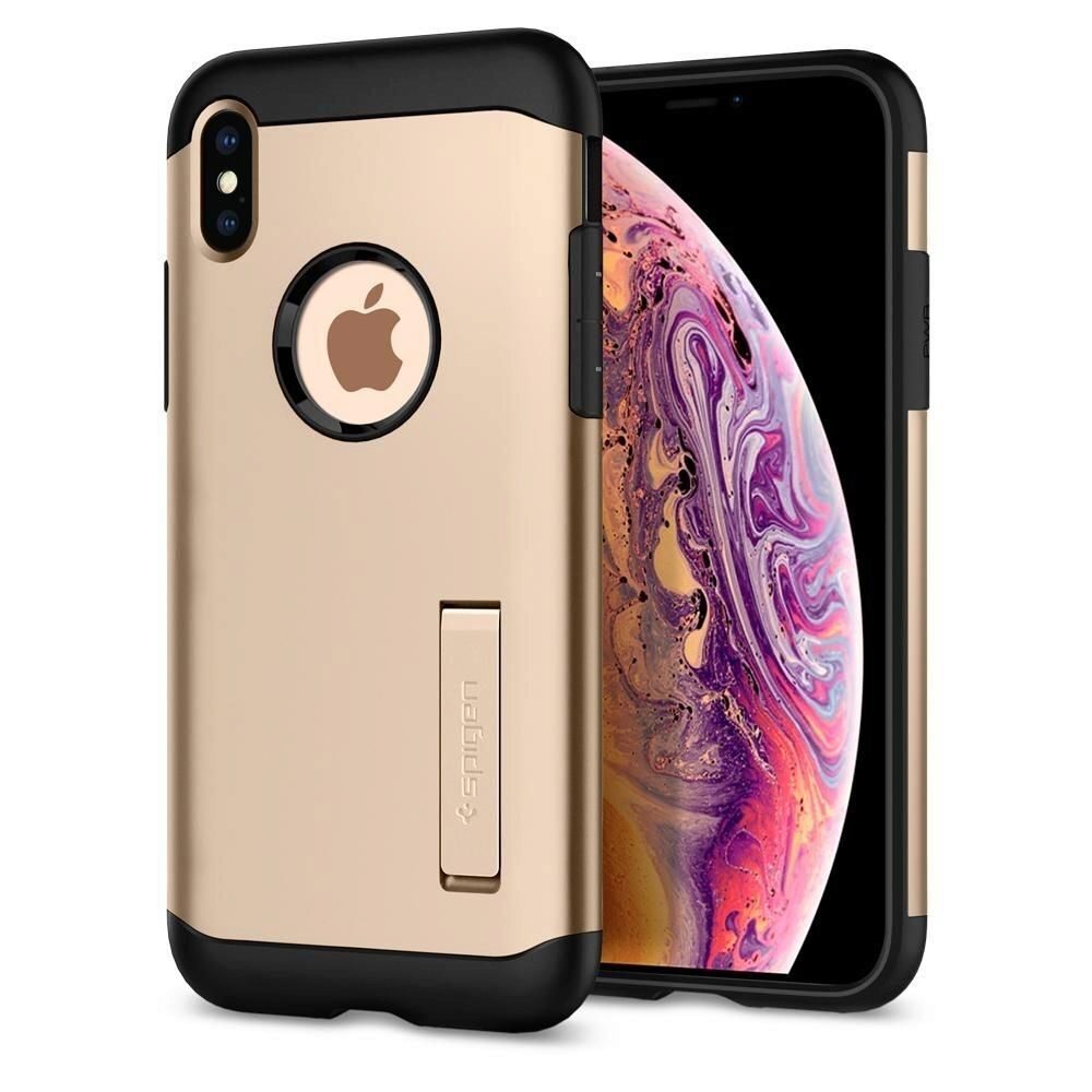 Husa Antisoc Spigen Slim Armor KickStand pentru iPhone XS Max (6.5