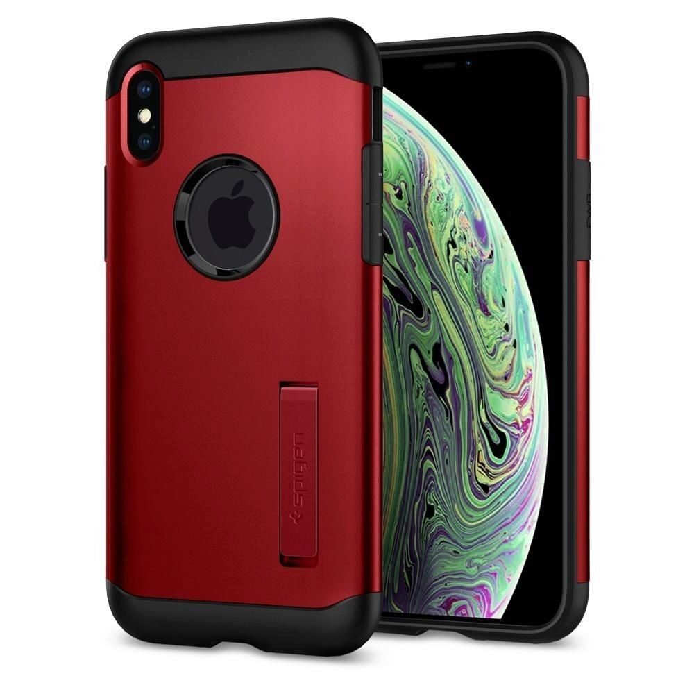Husa Antisoc Spigen Slim Armor KickStand pentru iPhone XS Max (6.5