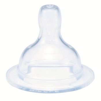 Set tetina de silicon cu flux rapid, 2 buc, BebeduE, Transparent Set tetina de silicon cu flux rapid, 2 buc, BebeduE, Transparent