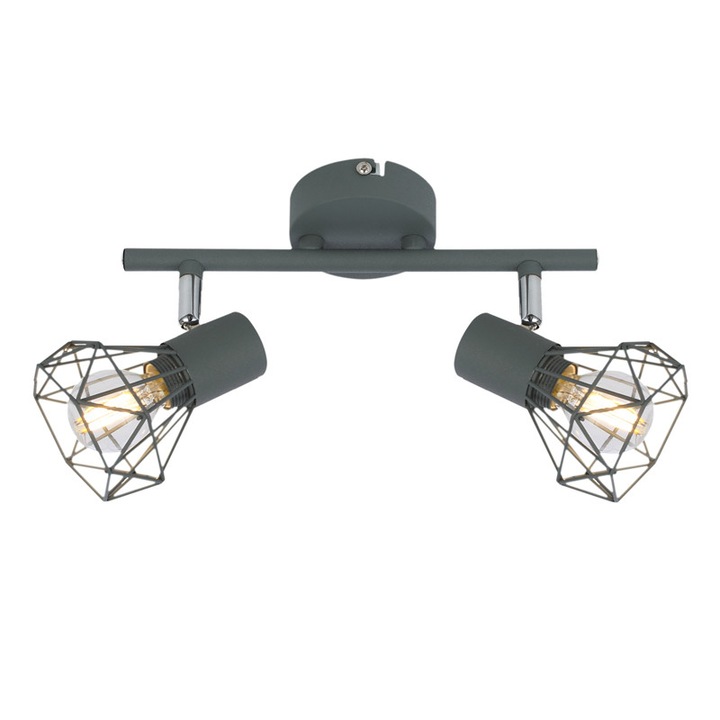 Plafoniera VERVE gri mat 2X40W