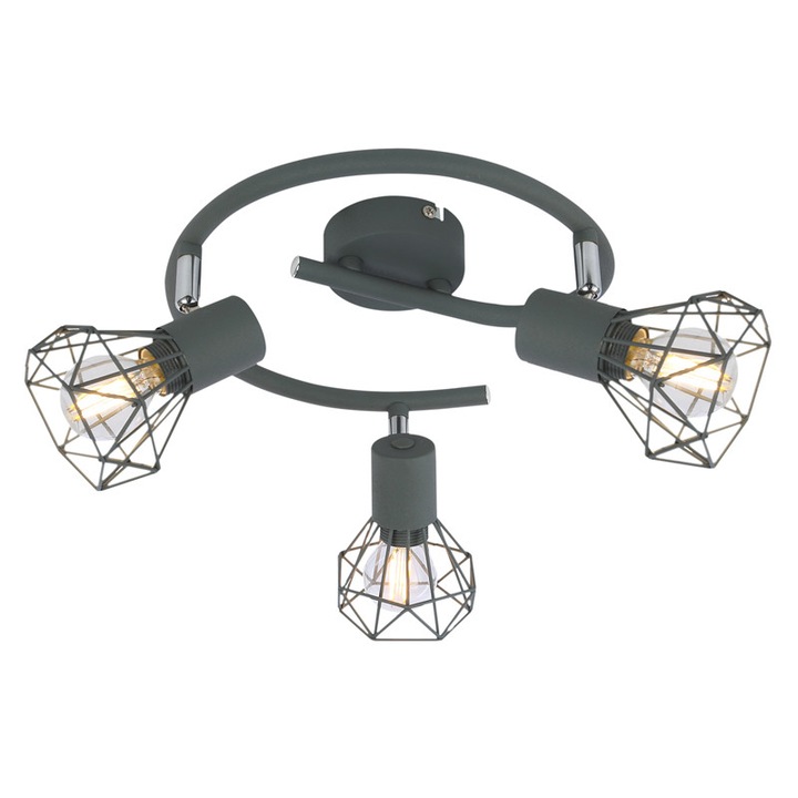 Plafoniera VERVE gri mat 3X40W