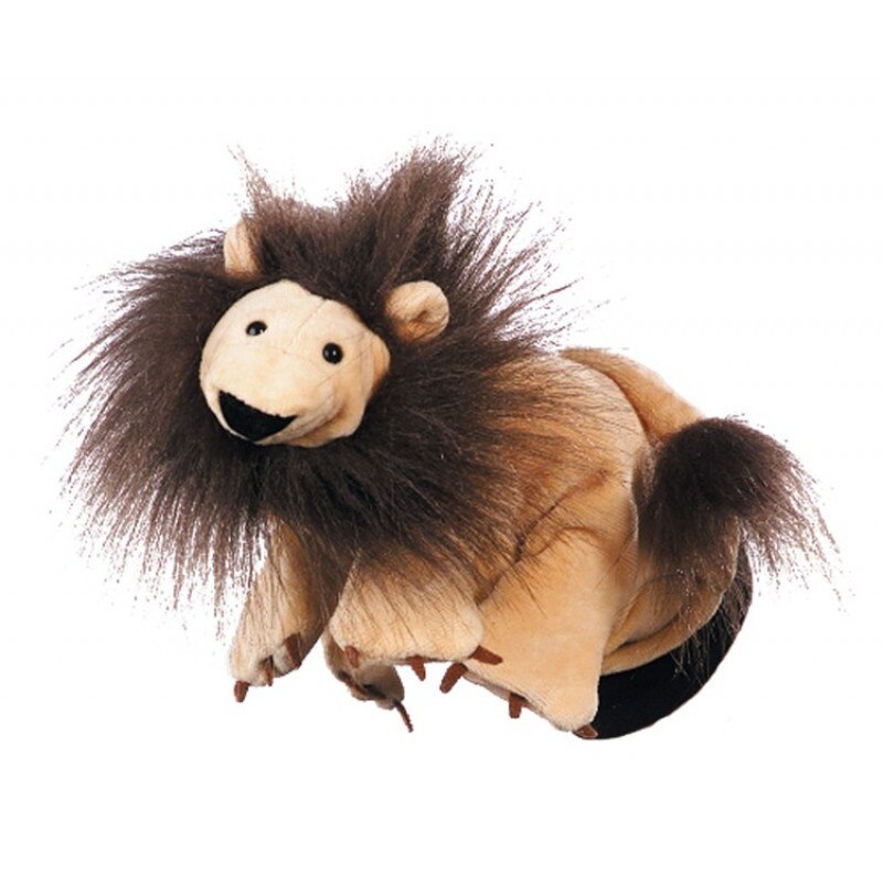 Papusa de mana Beleduc, material textil, model leu