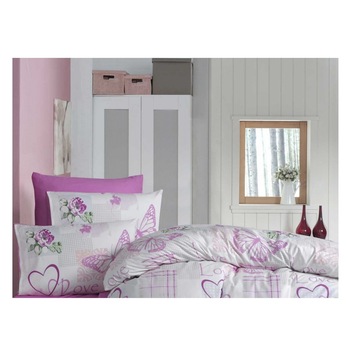 Lenjerie de pat IDL Posh Love pentru 2 persoane, 4 piese, 220x260 potrivita pentru paturile matrimoniale, Confectionata din bumbac 100% pentru o calitate sporita, datorita texturii special create pentru a rezista uzurii Lenjerie de pat IDL Posh Love pentru 2 persoane, 4 piese, 220x260 potrivita pentru paturile matrimoniale, Confectionata din bumbac 100% pentru o calitate sporita, datorita texturii special create pentru a rezista uzurii