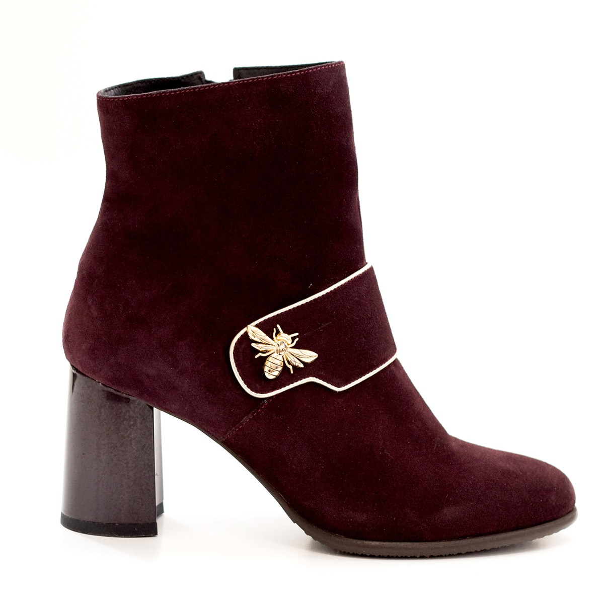 Ghete dama, Thea Visconti, ornament metalic, Bordo/auriu, 37