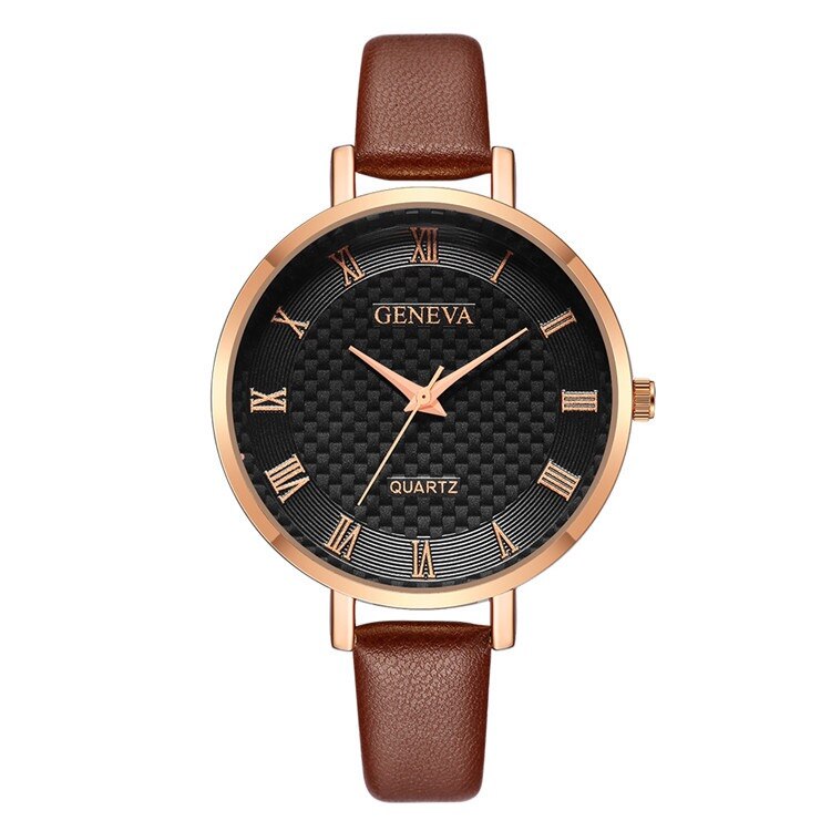 Ceas dama casual Geneva Amita maro negru-rose gold
