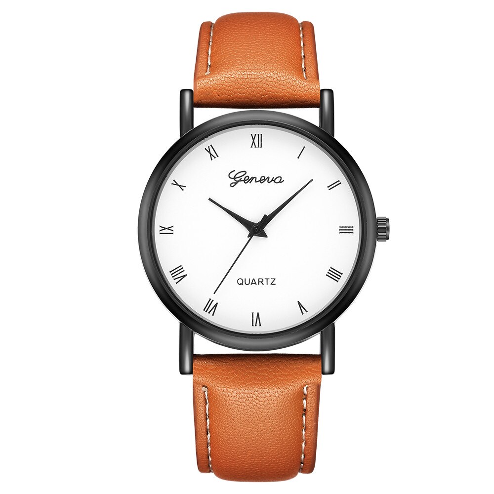 Ceas dama casual Geneva Lizzy, maro alb